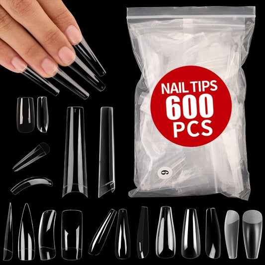 500/600Pcs Professional False Nail Kit