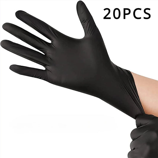 100/50/20PCS Black Nitrile Gloves