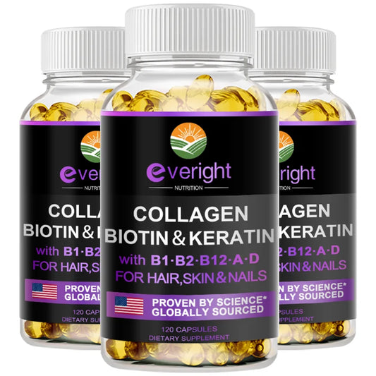 Hair Growth Vitamin - Biotin Hyaluronic Acid, Collagen Keratin