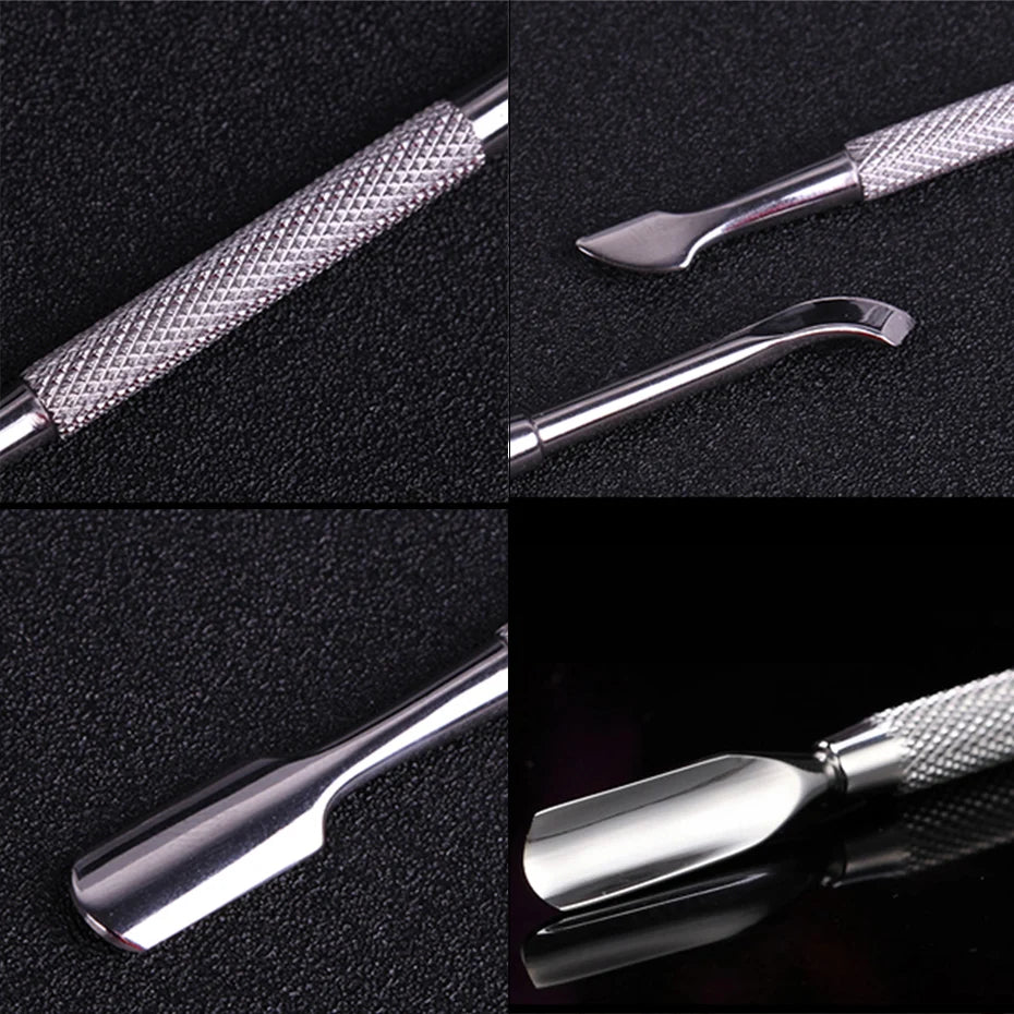 Stainless Steel Cuticle Pusher and Dead Skin Remover