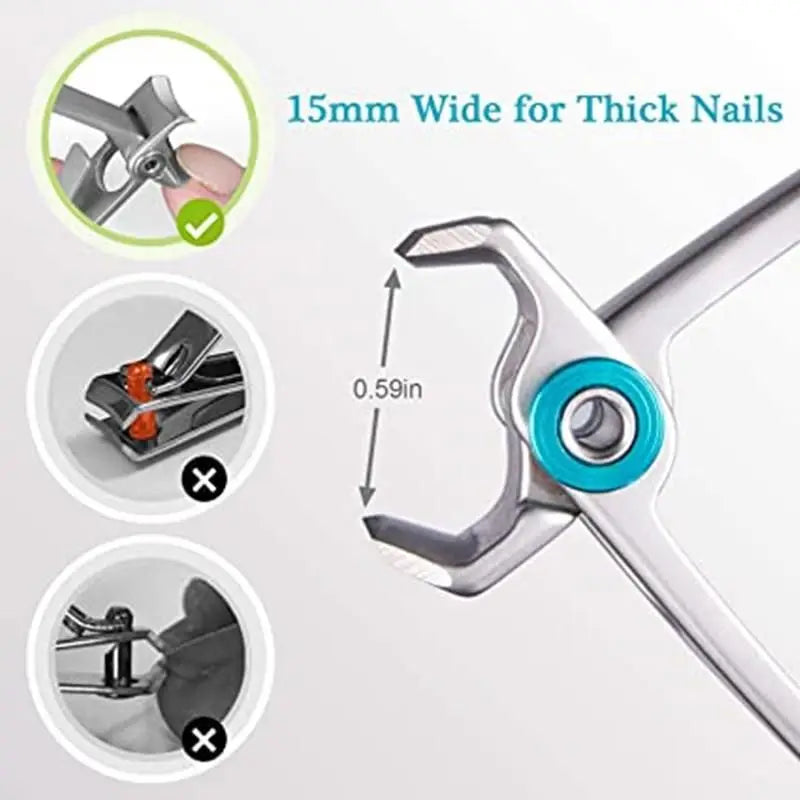 Professional Oversized Stainless Steel Nail Clippers