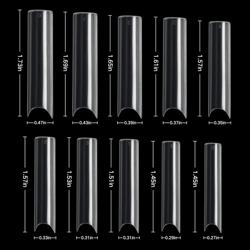 XXL Extra Long Square False Nail Tips