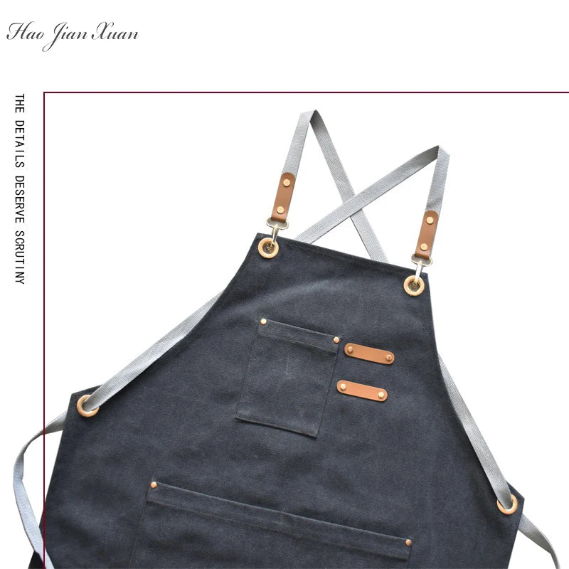 Premium Canvas Apron - Adjustable, Durable, Multi-Purpose