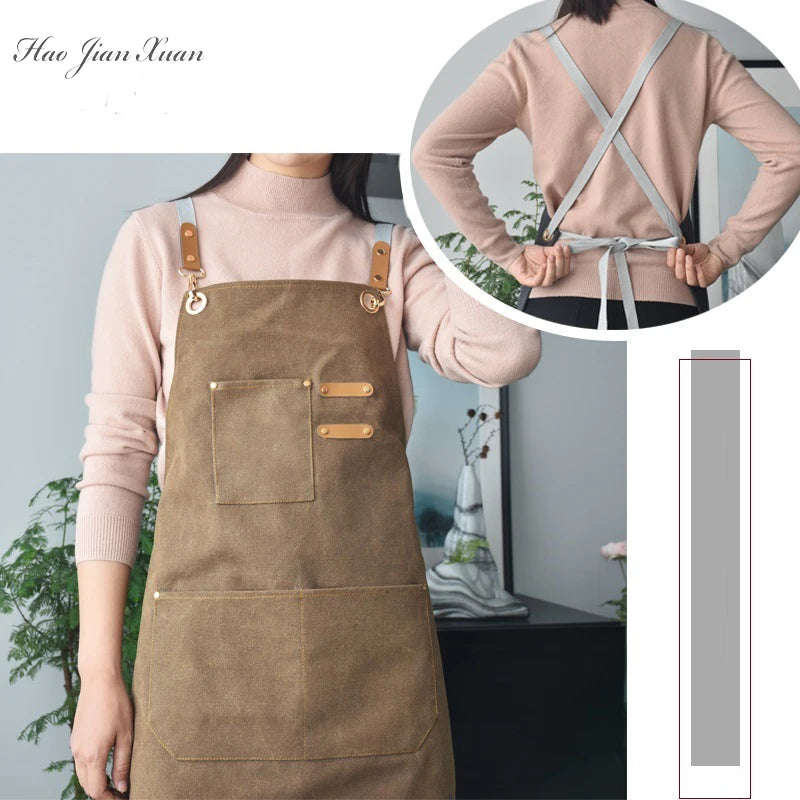 Premium Canvas Apron - Adjustable, Durable, Multi-Purpose