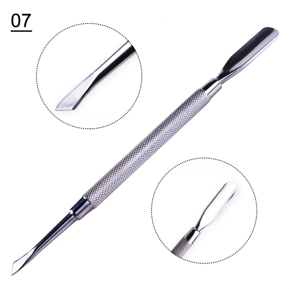 Stainless Steel Cuticle Pusher and Dead Skin Remover