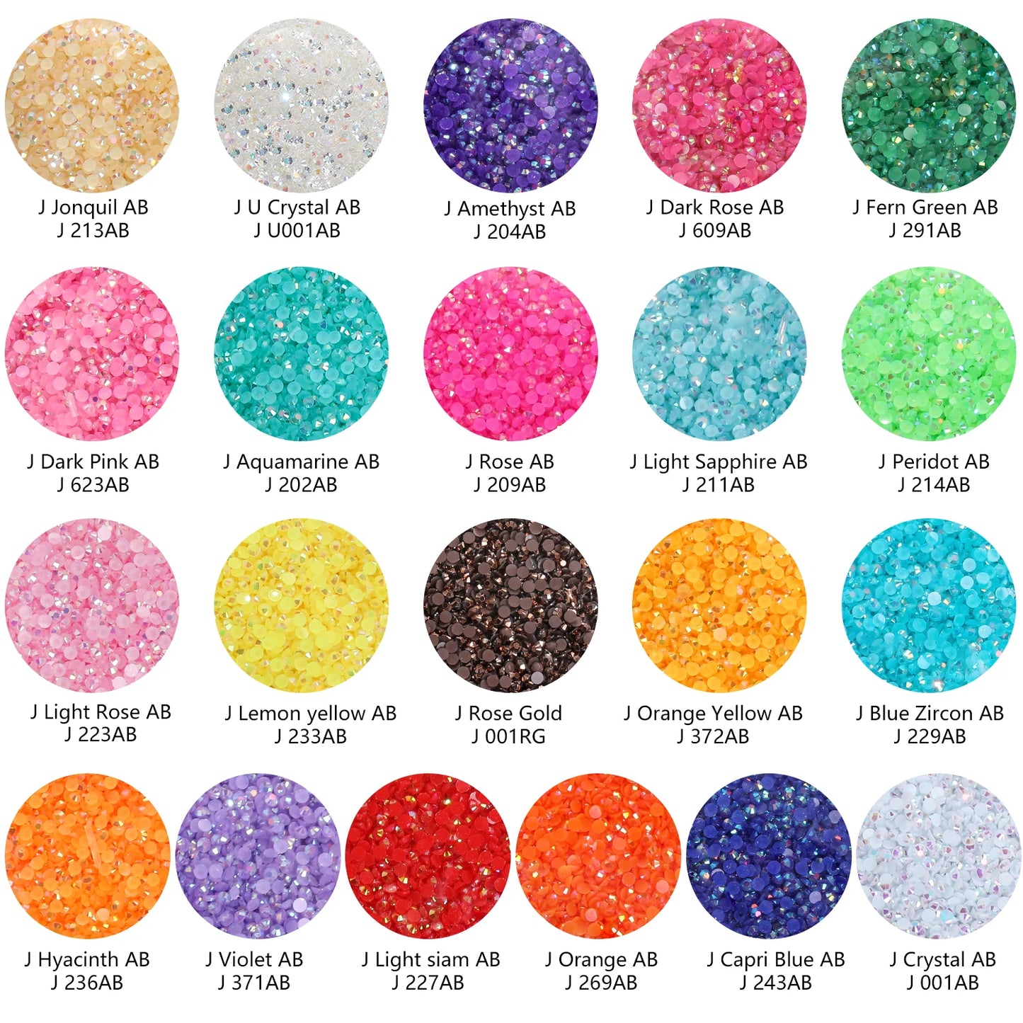 Bulk Gold Glitter Resin Rhinestones