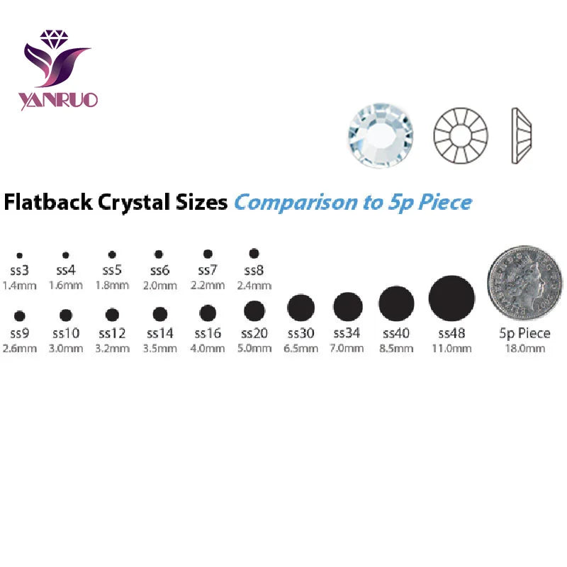 YANRUO Crystal Rhinestones - Golden Shadow