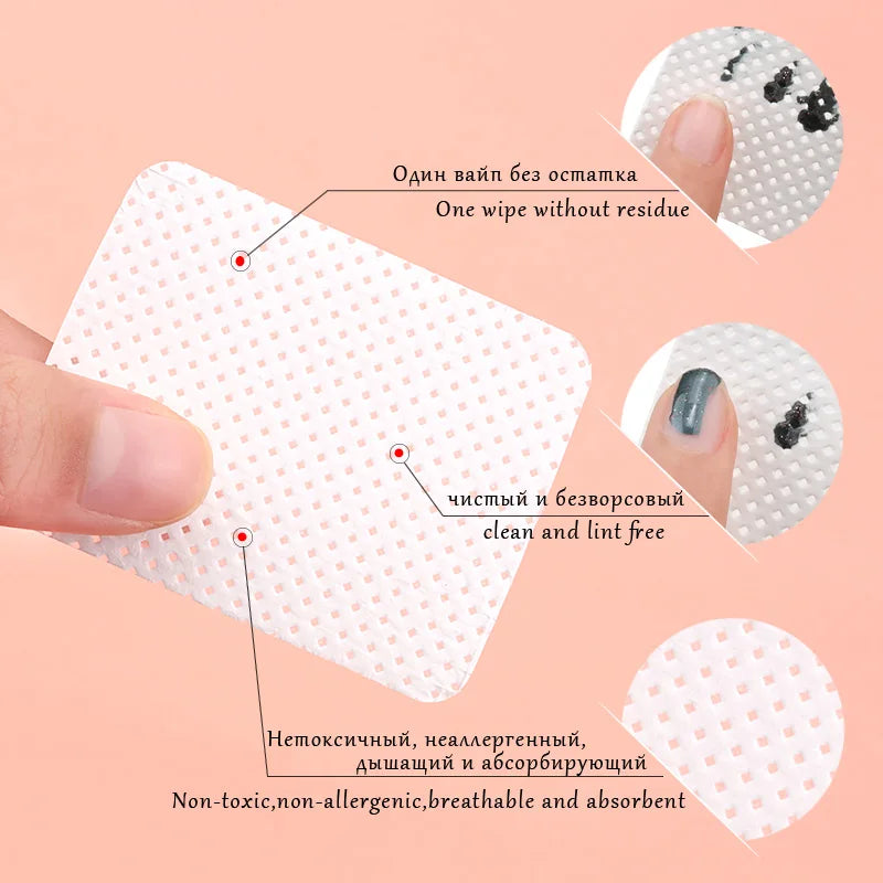 Lint-Free Nail Polish Remover Wipes