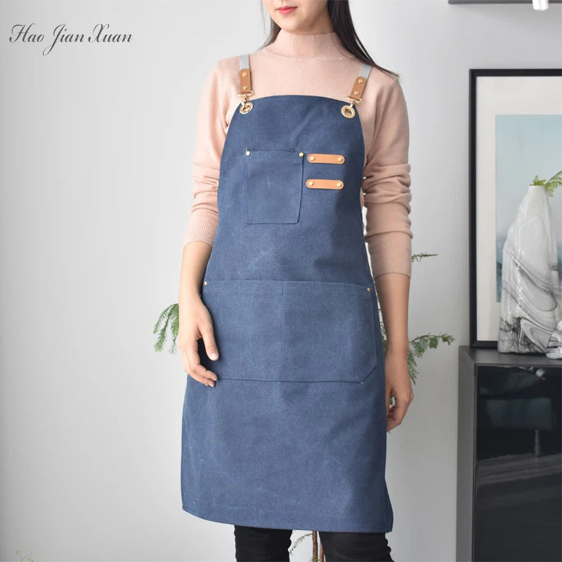 Premium Canvas Apron - Adjustable, Durable, Multi-Purpose