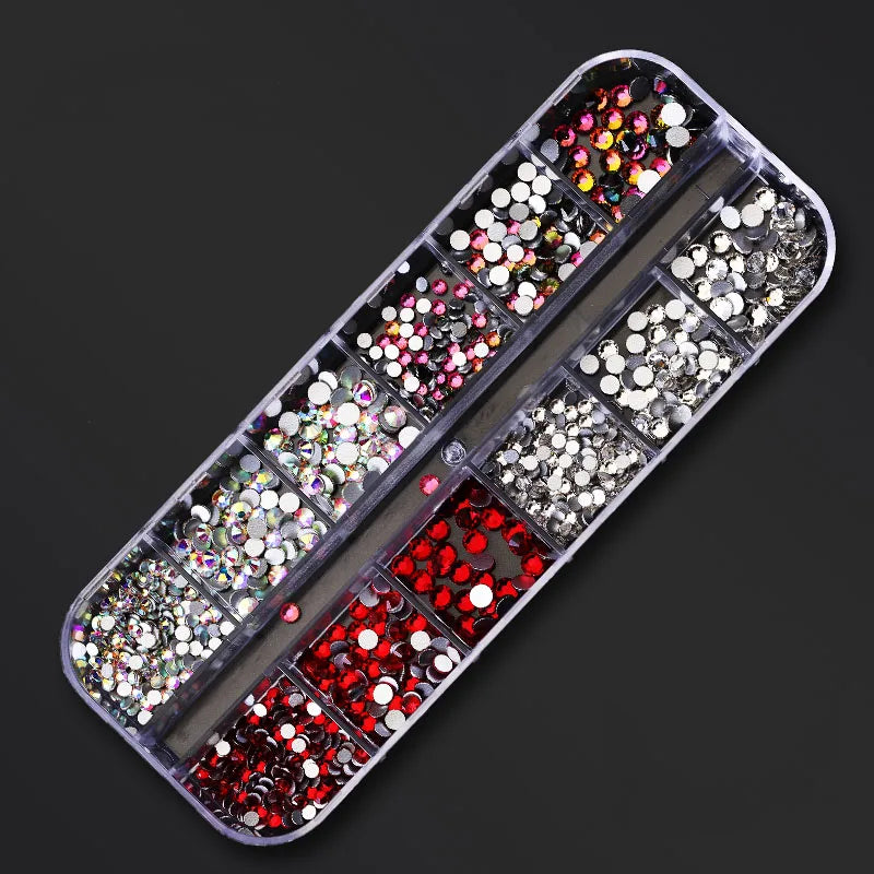 Nail Art Rhinestones Kit 2400pcs - Design Bright Holiday