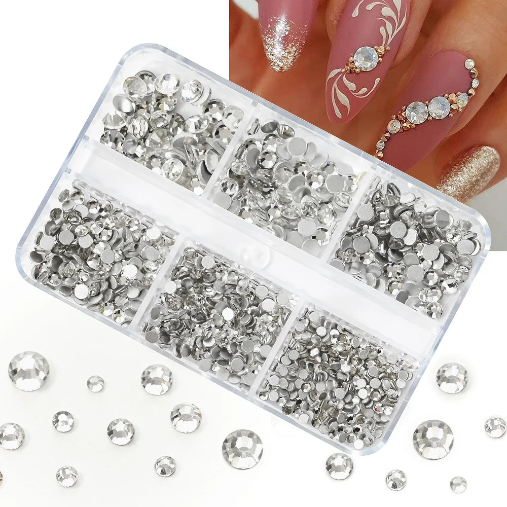 Nail Art Rhinestones Kit 2400pcs - Design Bright Holiday