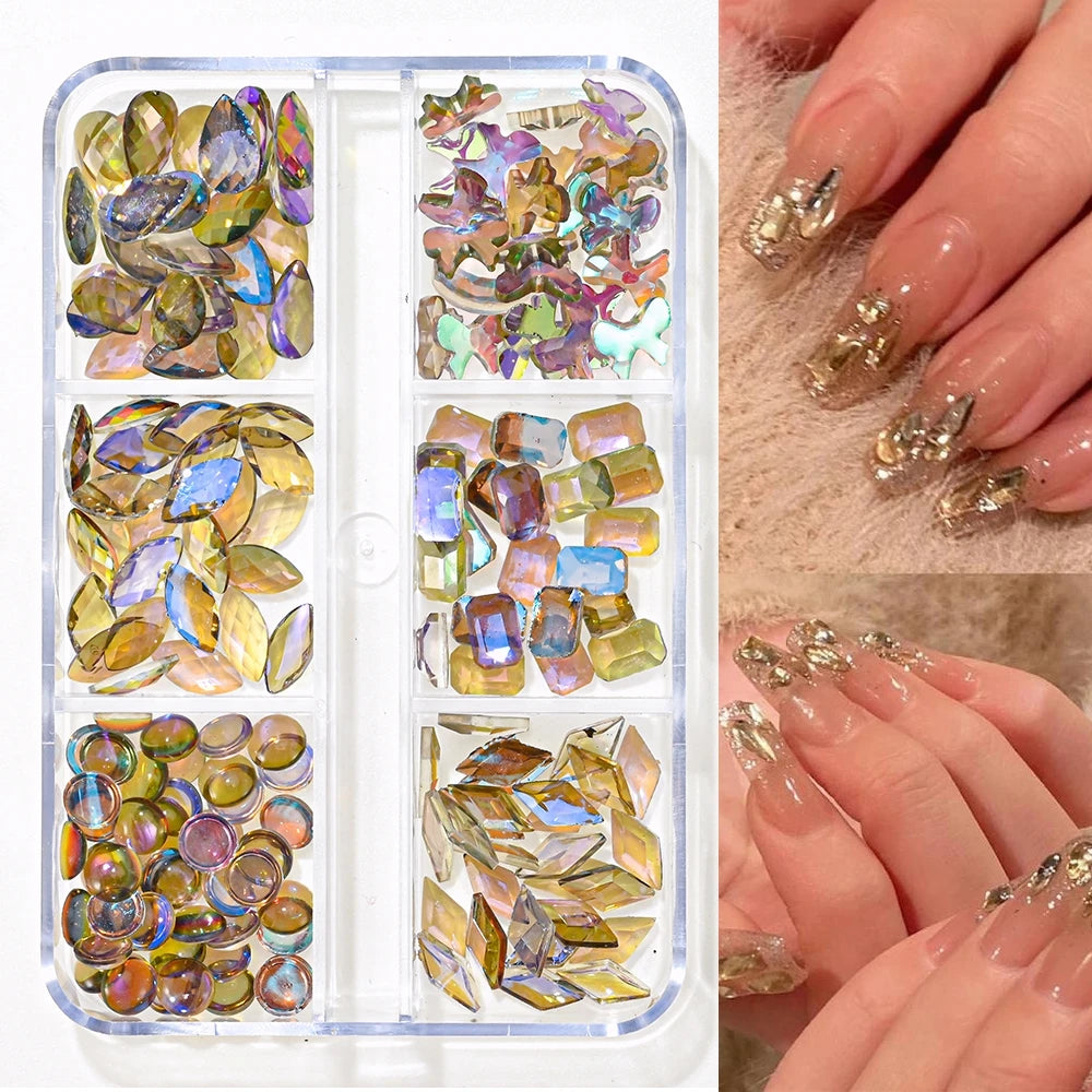 Nail Art Rhinestones Kit 2400pcs - Design Bright Holiday