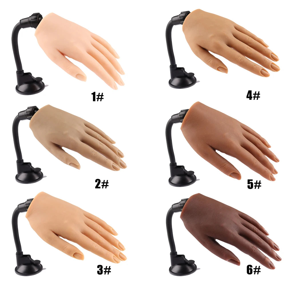 Silicone Fake Hands for Nail Art Practice