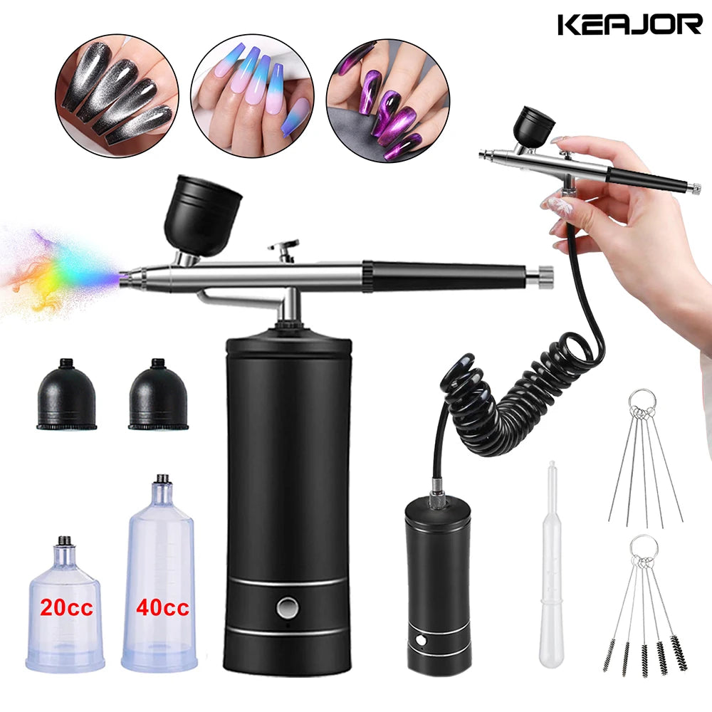 Portable Airbrush Nails Art Kit