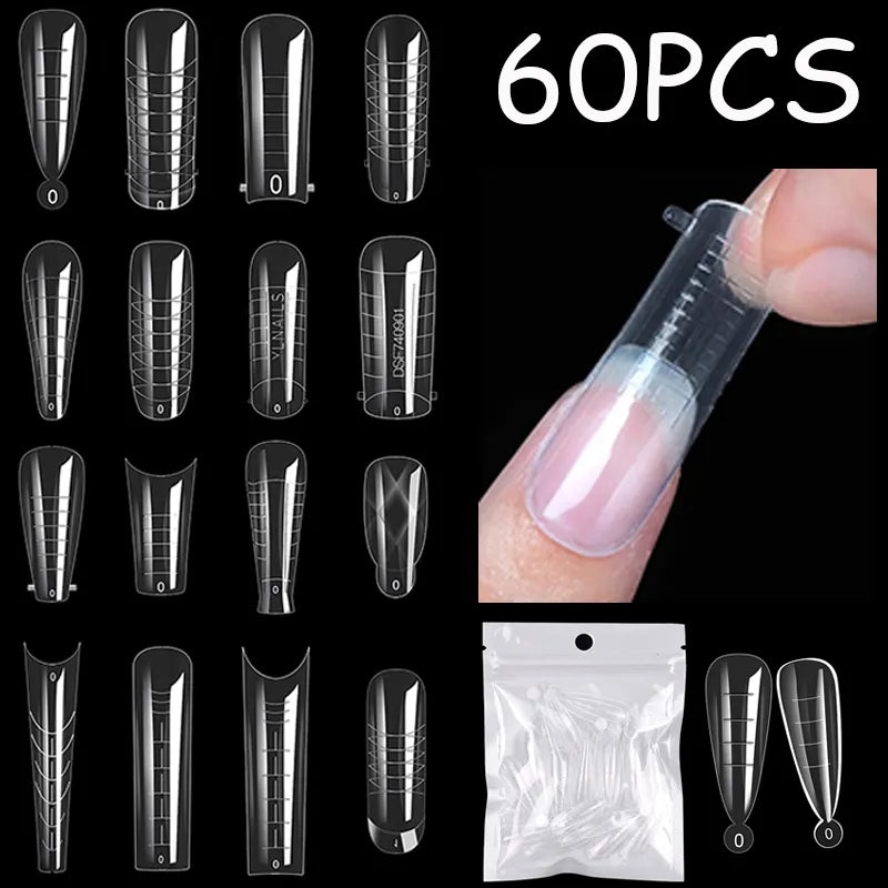 60 Pcs Quick Building Gel Mold Tips