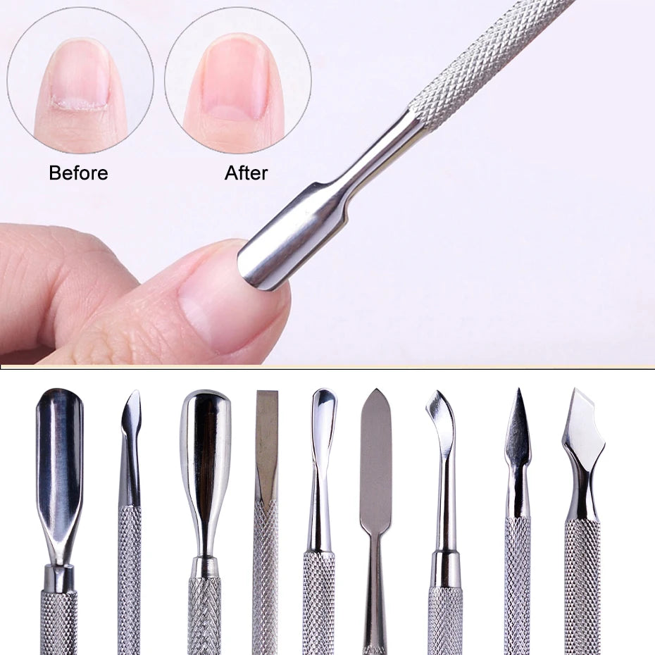 Stainless Steel Cuticle Pusher and Dead Skin Remover