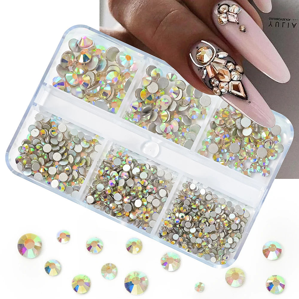 Nail Art Rhinestones Kit 2400pcs - Design Bright Holiday