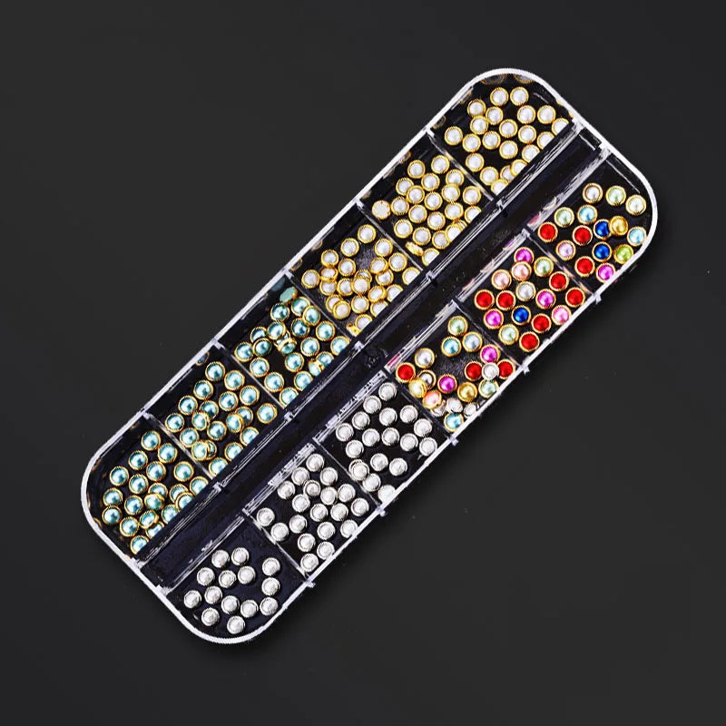 Nail Art Rhinestones Kit 2400pcs - Design Bright Holiday