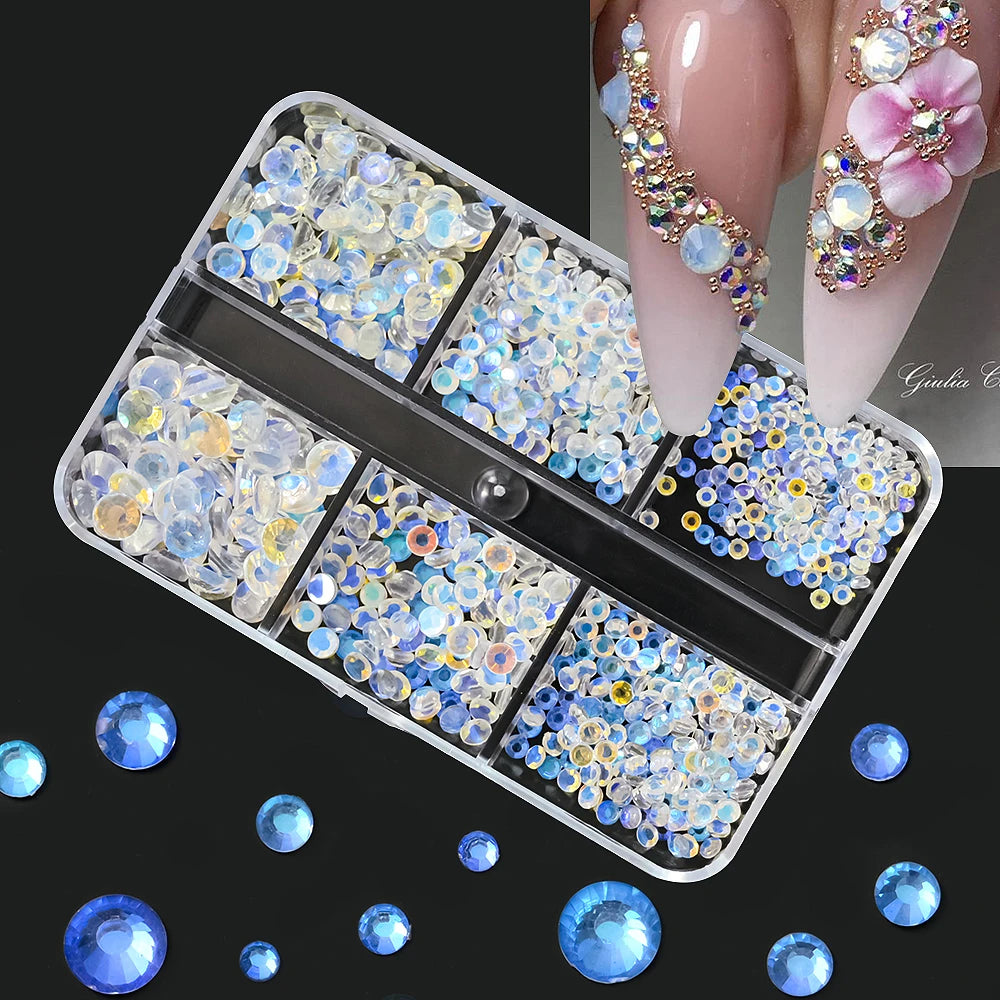 Nail Art Rhinestones Kit 2400pcs - Design Bright Holiday