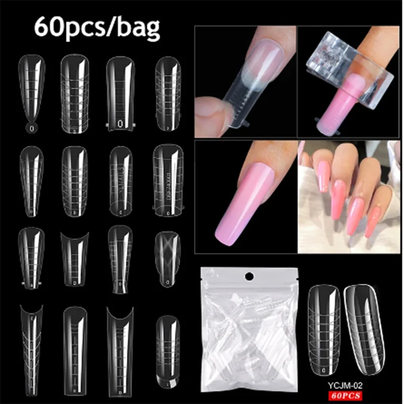 60 Pcs Quick Building Gel Mold Tips