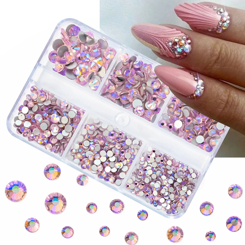 Nail Art Rhinestones Kit 2400pcs - Design Bright Holiday