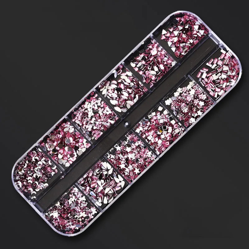 Nail Art Rhinestones Kit 2400pcs - Design Bright Holiday