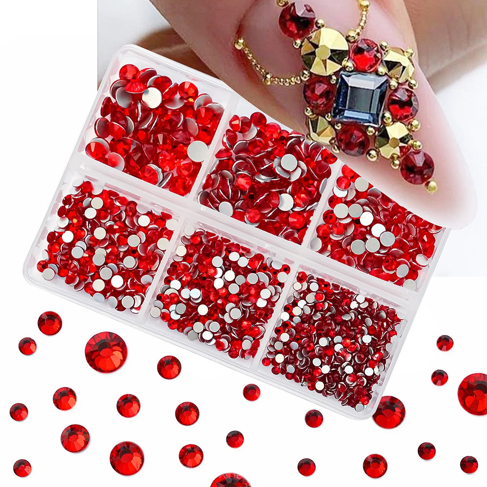 Nail Art Rhinestones Kit 2400pcs - Design Bright Holiday