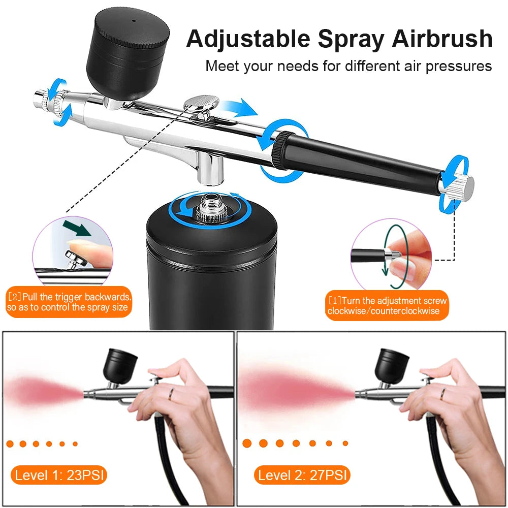 Portable Airbrush Nails Art Kit