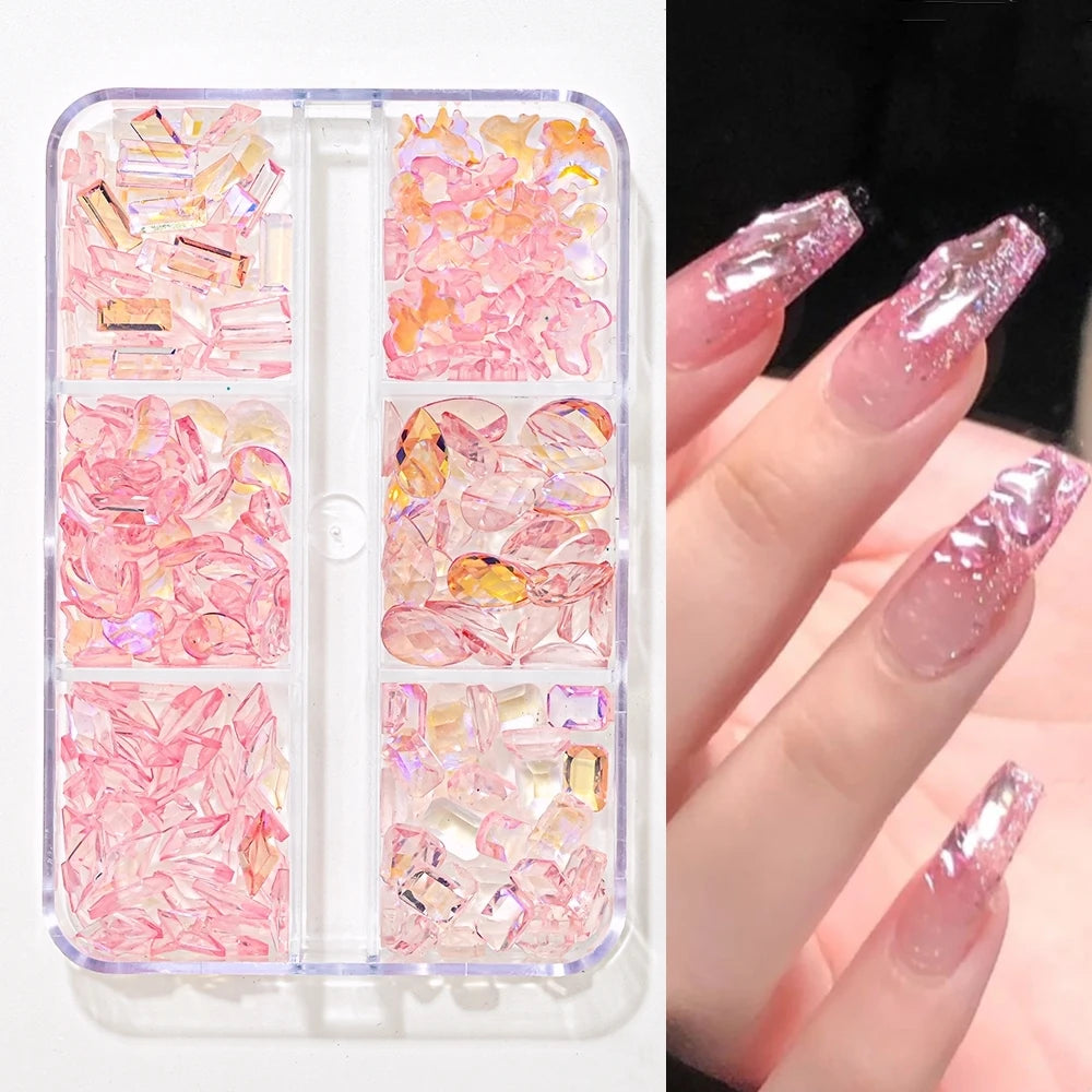 Nail Art Rhinestones Kit 2400pcs - Design Bright Holiday