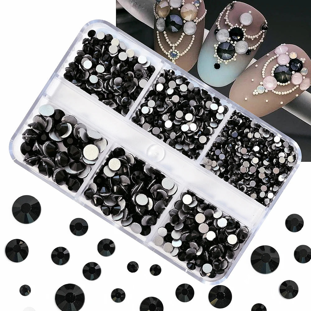 Nail Art Rhinestones Kit 2400pcs - Design Bright Holiday