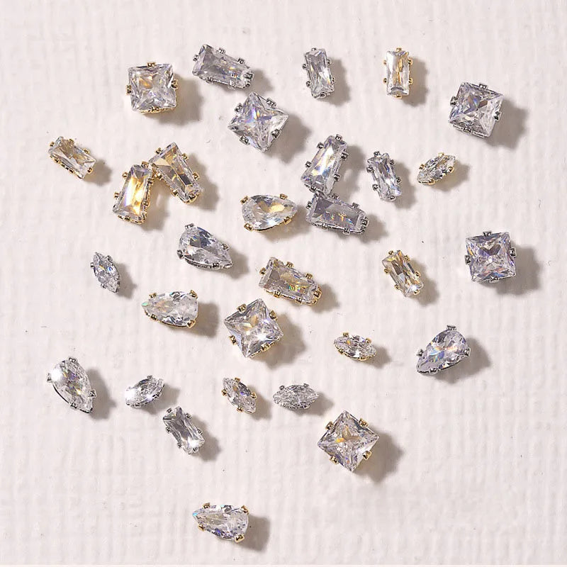 50Pcs Gold/Silver Mini Diamonds for Nails