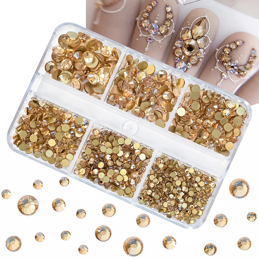 Nail Art Rhinestones Kit 2400pcs - Design Bright Holiday