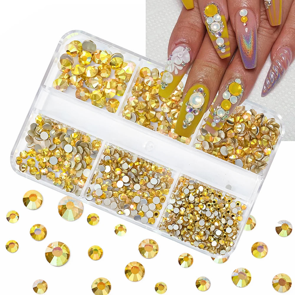 Nail Art Rhinestones Kit 2400pcs - Design Bright Holiday