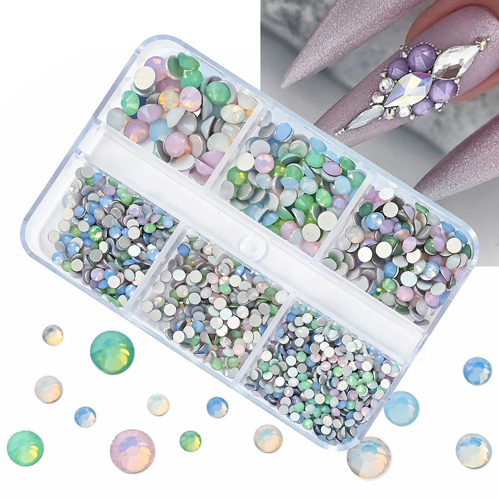 Nail Art Rhinestones Kit 2400pcs - Design Bright Holiday